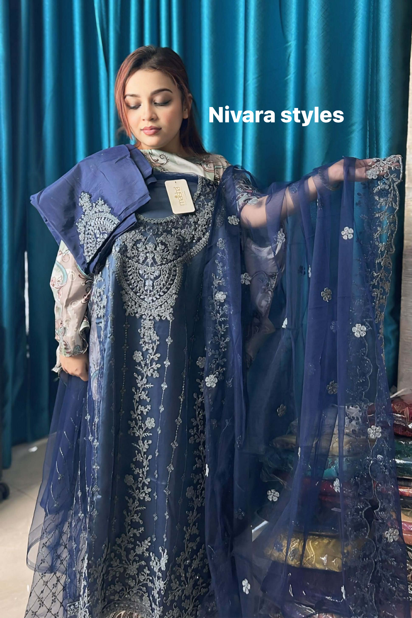 Rich Royal Blue Luxury Indian 3-Piece